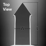 Top view SEM image of ARROW™ AFM cantilever